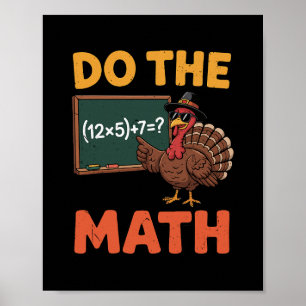 Lustiger Mathematik-Lehrer Erntedankfest 67 Meme M Poster