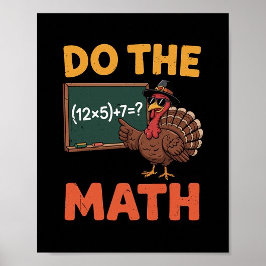 Lustiger Mathematik-Lehrer Erntedankfest 67 Meme M Poster (Vorne)