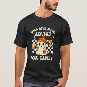 Lustiger Mathematik-Lehrer Halloween-Geist-Kostüm T-Shirt