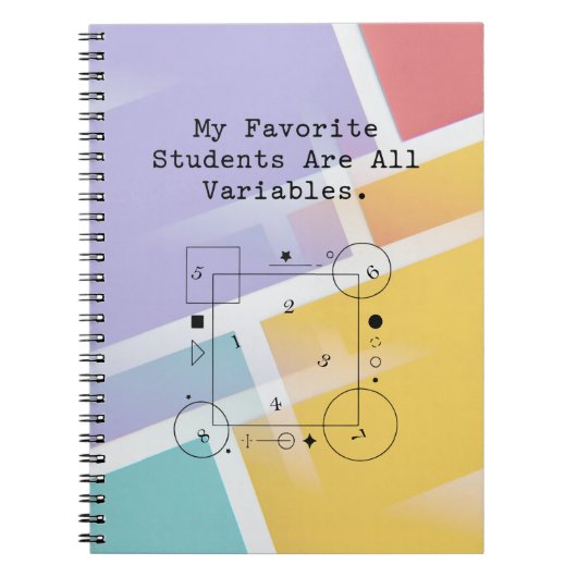 Lustiger Mathematik-Lehrer-Humor | Variable Schüle Notizblock (Vorderseite)