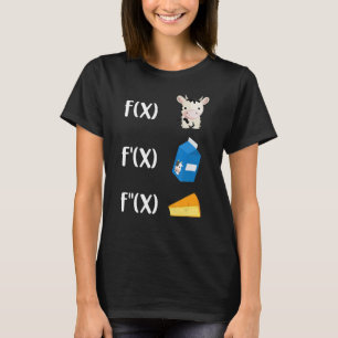 Lustiger Mathematik-Lehrer-Kunst-Kuh-Milch-Käse-In T-Shirt