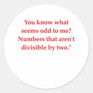 lustiger Mathewitz Runder Aufkleber