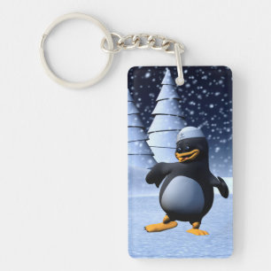 Lustiger Matrose Pinguin Tanzend Schlüsselanhänger