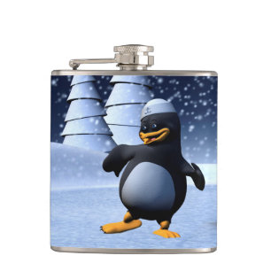 Lustiger Matrosen-Pinguin Tanzend Flachmann