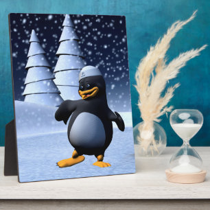 Lustiger Matrosen-Pinguin Tanzend Fotoplatte