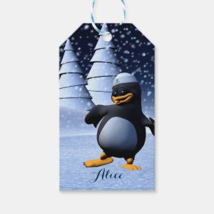 Lustiger Matrosen-Pinguin Tanzend Geschenkanhänger