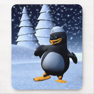 Lustiger Matrosen-Pinguin Tanzend Mousepad