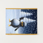 Lustiger Matrosen-Pinguin Wandteppich (Vorderseite (Horizontal))