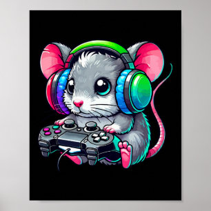 Lustiger Maus-Videospiel-Liebhaber Gamer Gaming  Poster