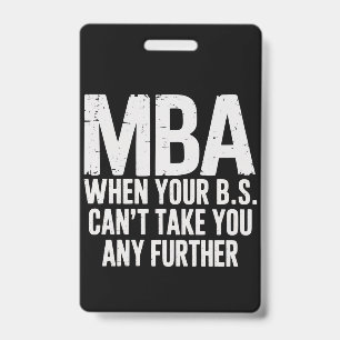 Lustiger MBA-Master-Abschluss-Tag Ausweis