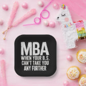 Lustiger MBA Master-Abschluss-Tag Pappteller (Party)