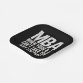 Lustiger MBA Master-Abschluss-Tag Pappteller (Gewinkelt)