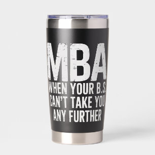 Lustiger MBA Master-Abschluss-Tag Thermobecher