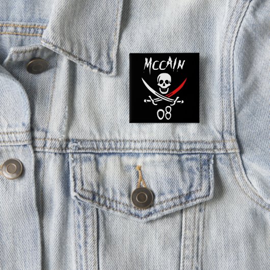 Lustiger McCAIN 08 {Blut-Spitze} Button (Beispiel)