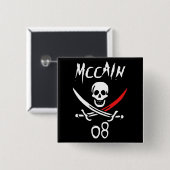 Lustiger McCAIN 08 {Blut-Spitze} Button (Vorne & Hinten)
