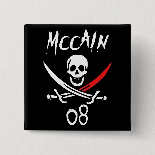 Lustiger McCAIN 08 {Blut-Spitze} Button (Vorderseite)