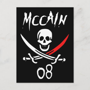 Lustiger McCAIN 08 {Blut-Spitze} Feiertagspostkarte