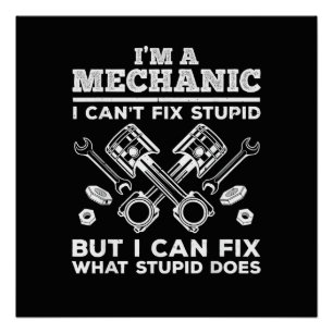 Lustiger Mechaniker für Männer Papa Auto Diesel Au Poster