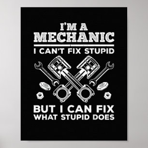 Lustiger Mechaniker für Männer Papa Auto Diesel Au Poster