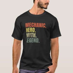 Lustiger Mechaniker Held Mythos Legende Beste Arbe T-Shirt
