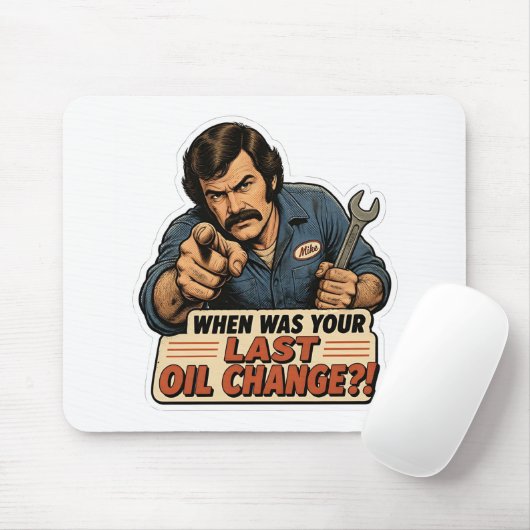 Lustiger Mechaniker Ölwechsel Auto Meme Mousepad (Mit Mouse)