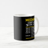 Lustiger Mechaniker Stundensatz Kaffeetasse (VorderseiteRechts)