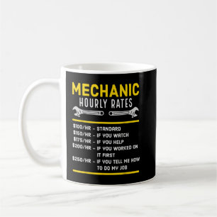Lustiger Mechaniker Stundensatz Kaffeetasse