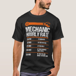 Lustiger Mechaniker-Stundensatz Zukünftiger Mechan T-Shirt
