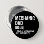 Lustiger Mechaniker-Vater Button (Vorne & Hinten)