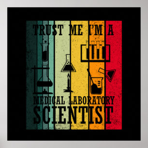 Lustiger medizinischer Labortechniker Wissenschaft Poster