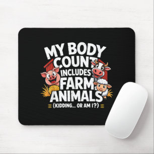 Lustiger Meine Leichenbilanz Enthält Nutztiere Mousepad