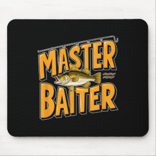 Lustiger Meister Byiter Fischen Perfekter Fischer Mousepad
