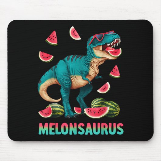 Lustiger Melonsaurus Wassermelone Dinosaurier T Re Mousepad (Vorne)