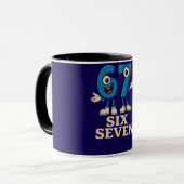 lustiger Meme 6 7 Tasse (Vorderseite Links)