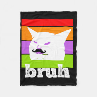 Lustiger Meme-Spruch Bruh Mit Katze-cinco De Mayo- Fleecedecke