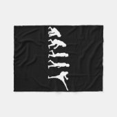 Lustiger Mensch Affe Gorilla Evolution Karate Boxe Fleecedecke (Vorderseite (Horizontal))
