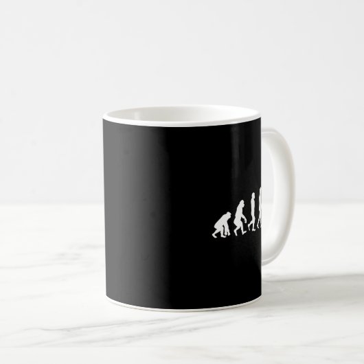 Lustiger Mensch Affe Gorilla Evolution Karate Boxe Kaffeetasse (VorderseiteRechts)