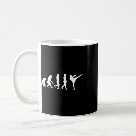 Lustiger Mensch Affe Gorilla Evolution Karate Boxe Kaffeetasse (Links)