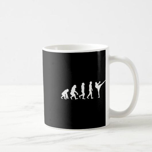 Lustiger Mensch Affe Gorilla Evolution Karate Boxe Kaffeetasse (Rechts)