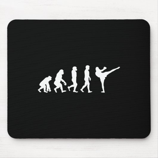 Lustiger Mensch Affe Gorilla Evolution Karate Boxe Mousepad (Vorne)