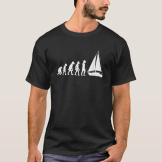 Lustiger Mensch Segel Evolution Segelboot Segler B T-Shirt