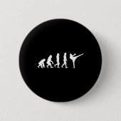 Lustiger menschlicher Affe Gorilla Evolution Karat Button (Vorderseite)