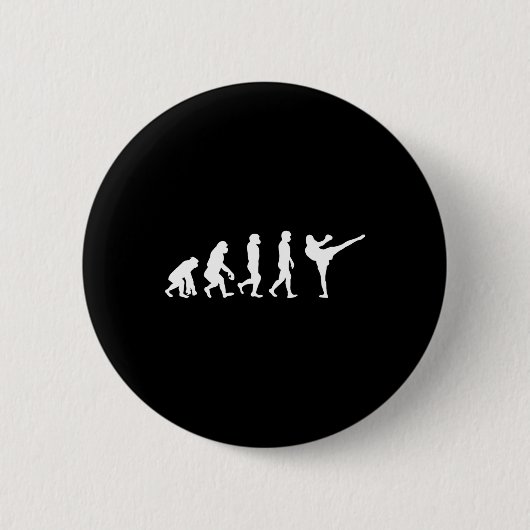 Lustiger menschlicher Affe Gorilla Evolution Karat Button (Vorderseite)