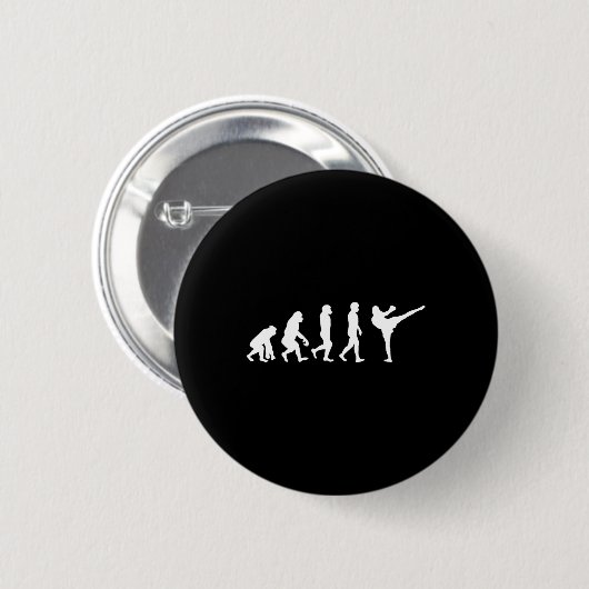Lustiger menschlicher Affe Gorilla Evolution Karat Button (Vorne & Hinten)