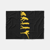 Lustiger menschlicher Affe Gorilla Evolution Karat Fleecedecke (Vorderseite (Horizontal))