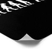 Lustiger menschlicher Taekwondo-Kämpfer Evolution Poster (Ecke)