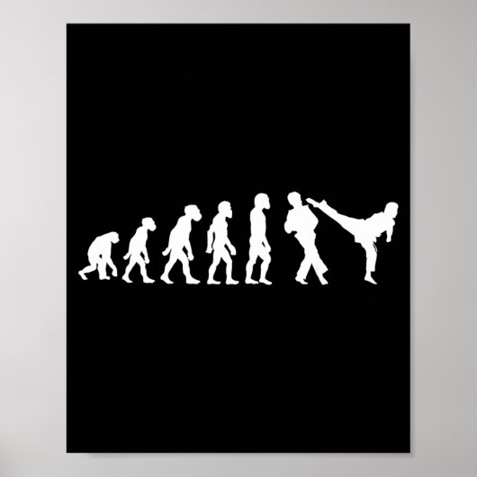 Lustiger menschlicher Taekwondo-Kämpfer Evolution Poster (Vorne)