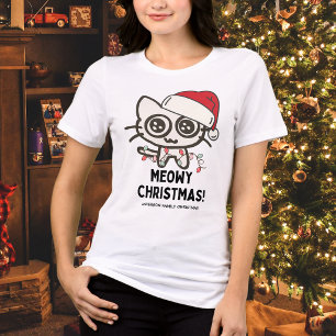 Lustiger Meowy Weihnachten Santa Katze Humorvoll Tri-Blend Shirt