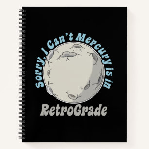 Lustiger Merkur-Retrograd Notizblock