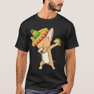 Lustiger mexikanischer Chihuahua-Hund Taco Dabbing T-Shirt